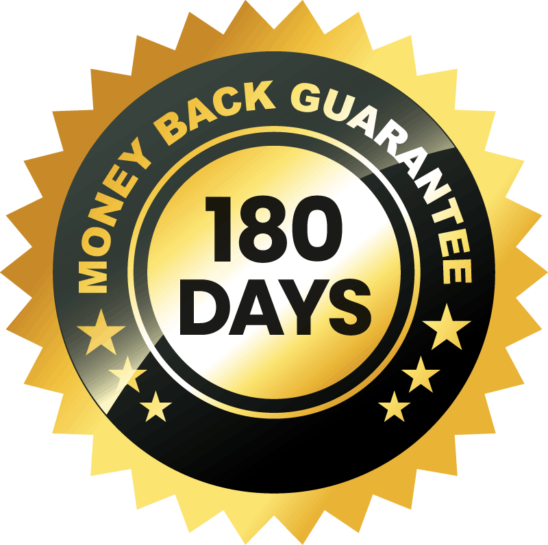 LipoJaro 180-Day Money-Back Guarantee Badge - Risk-Free Weight Loss